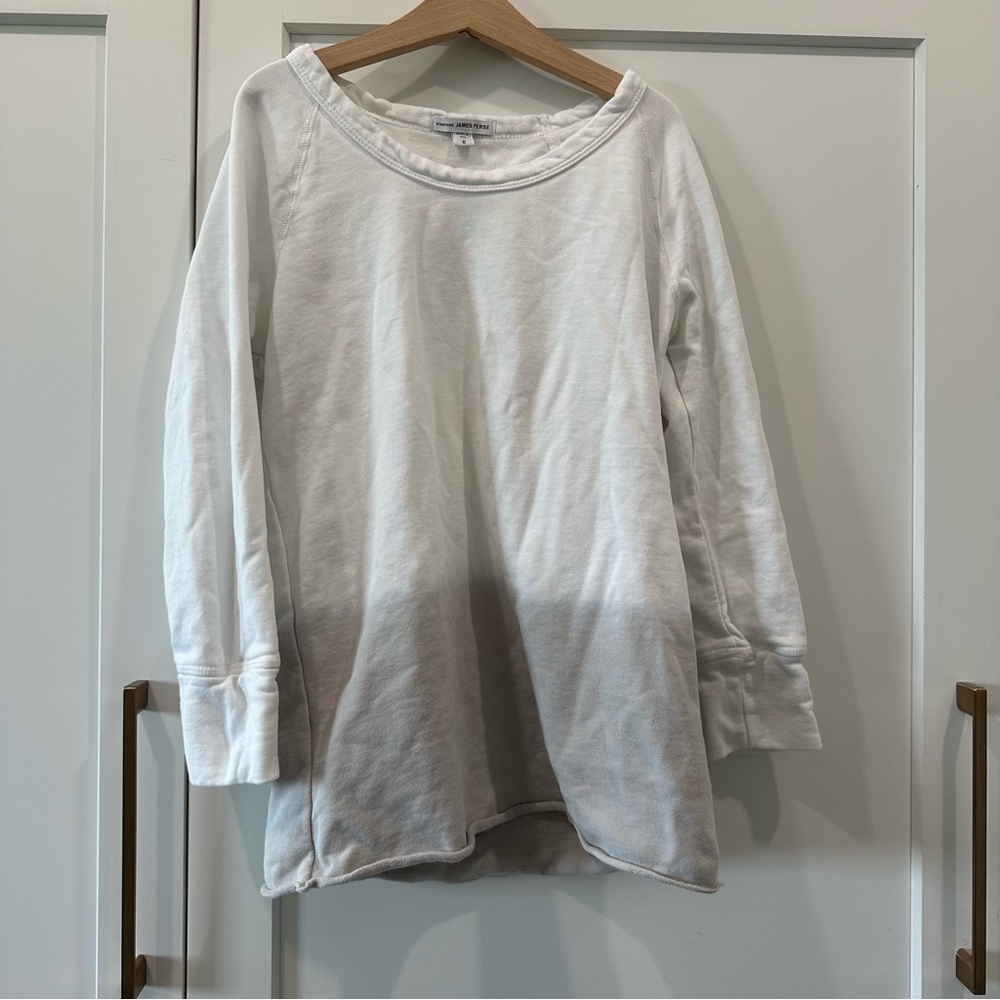 James Perse White and Gray Women's Top